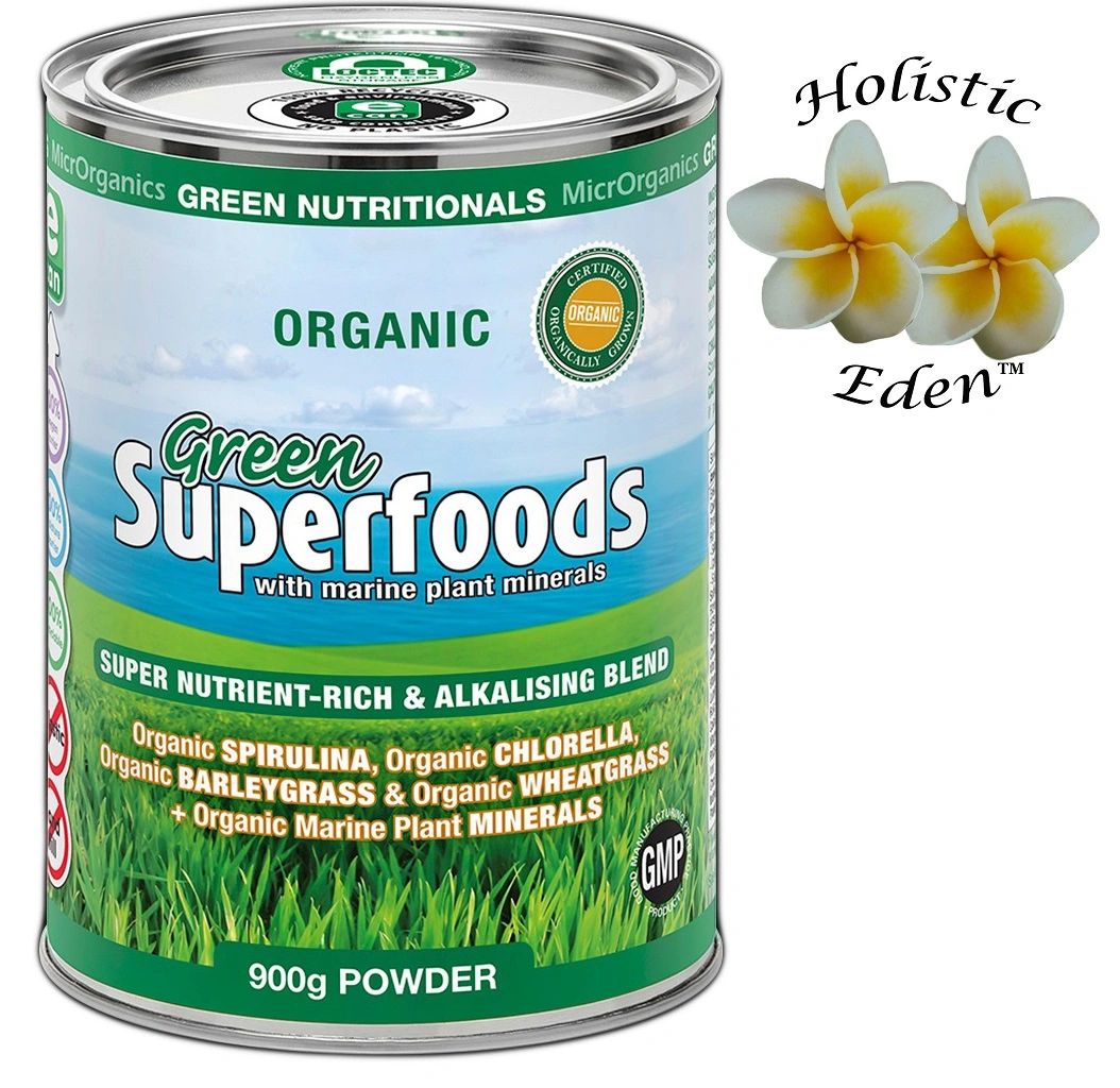 Organic Chlorella Spirulina Barley Grass Wheatgrass Green Superfoods